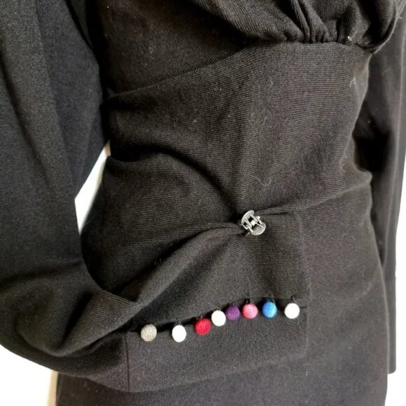 NWT Robert Kitchen black sweater top sz XL - Picture 4 of 5